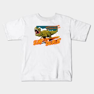 Surfosaurus rex Kids T-Shirt